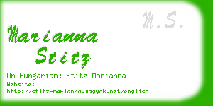 marianna stitz business card